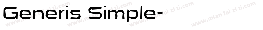 Generis Simple字体转换